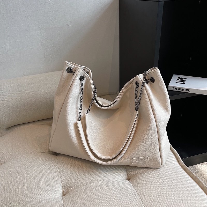 Túi Đeo Chéo Da Mềm Cỡ Lớn Phối Dây Xích Thời Trang Cho Nữ