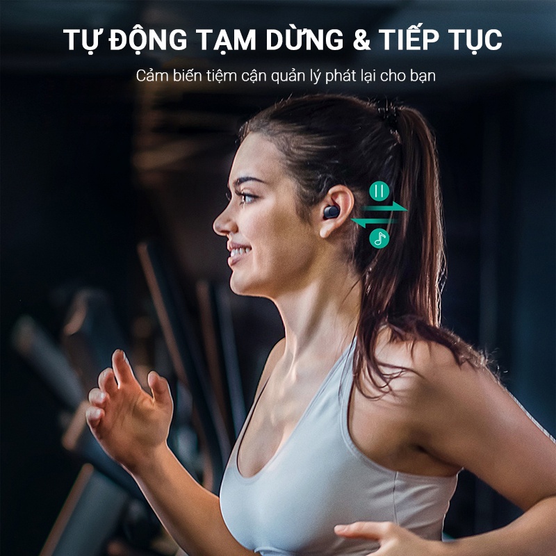 Tai Nghe bluetooth AUKEY EP-T31 TWS Chống Ồn USB-C Sạc không dây 30H IPX5 10-15M