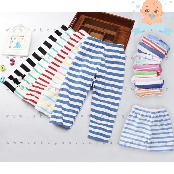 Quần dài trẻ em bé trai bé gái xuất dư size đại đi học peptit thun lạnh siêu mát siêu dễ thương