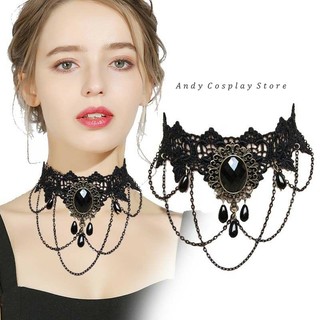 [CÓ SẴN] Vòng cổ choker ren hạt đen JL-150