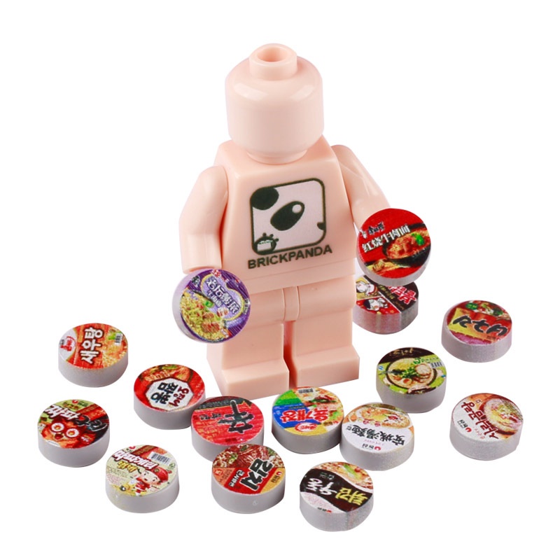 Moc City Mô Hình Đồ Chơi Búp Bê Thành Phố Ăn Mì Ăn Liền Đồ Chơi Khối Chéo Nhỏ Cầm Tay