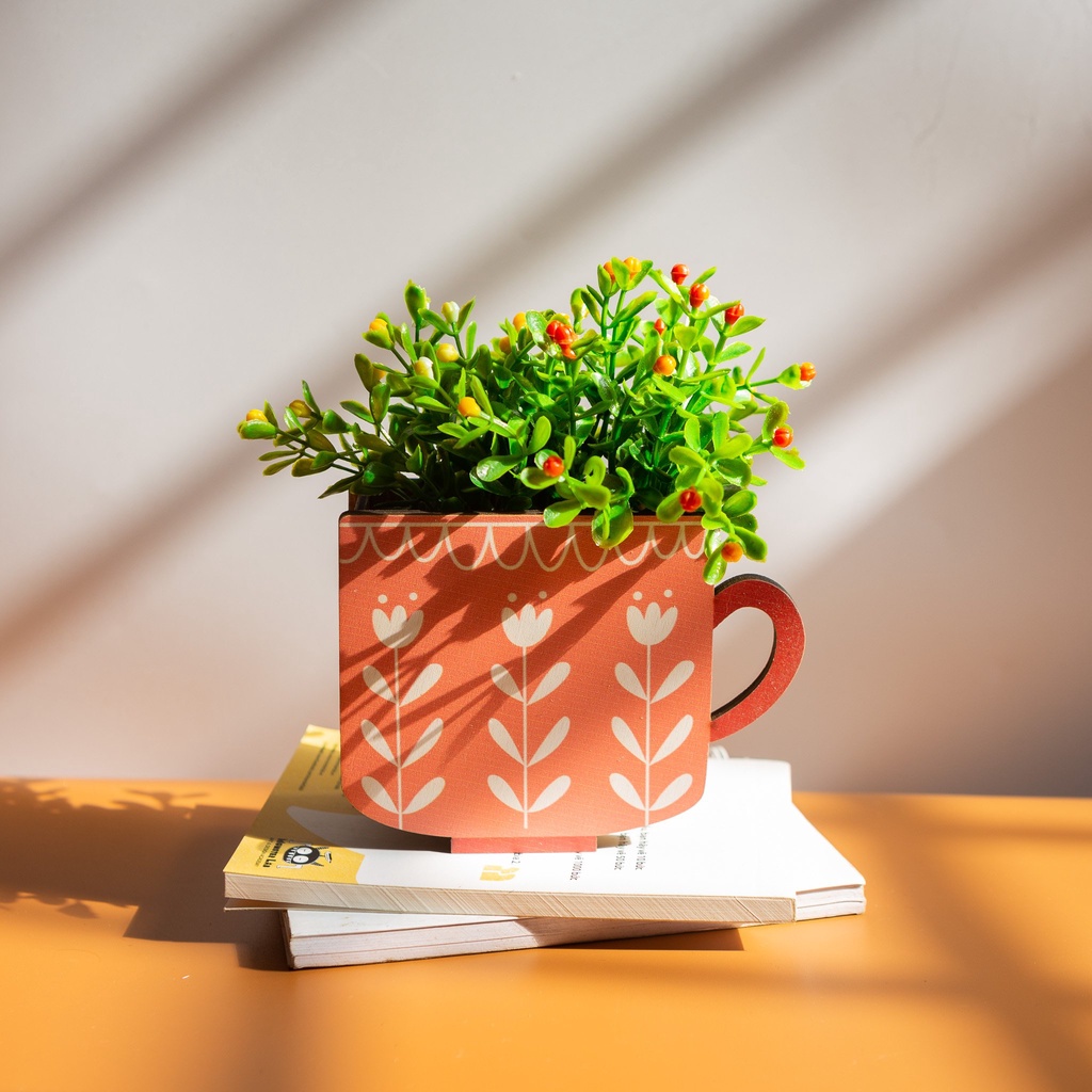Lọ Hoa để bàn DN Homelife trang trí Xinh lịm tim, giỏ hoa gỗ decor trang trí nhà cửa