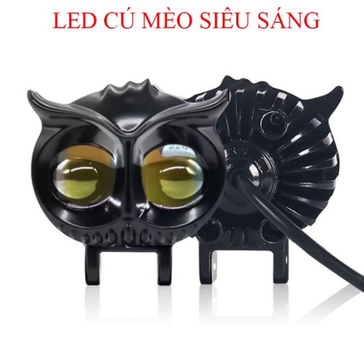 Đèn Trợ Sáng Mắt Cú Công Suất 20W Cos Trắng Pha Vàng Chống Nước