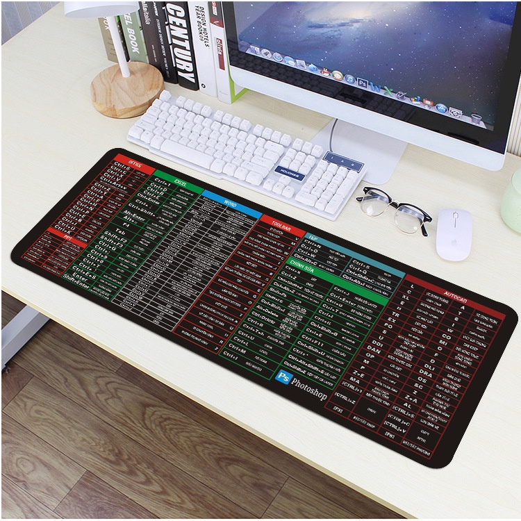 Lót chuột cỡ lớn 80x30 cm loại dày size lớn nhiều mẫu bo viền siêu bền