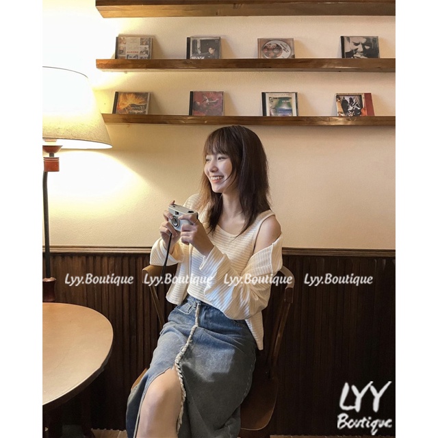 Set áo khoác cardigan kèm áo 2 dây croptop dáng trơn chất gạo xốp style Hàn Quốc LYY BOUTIQUE