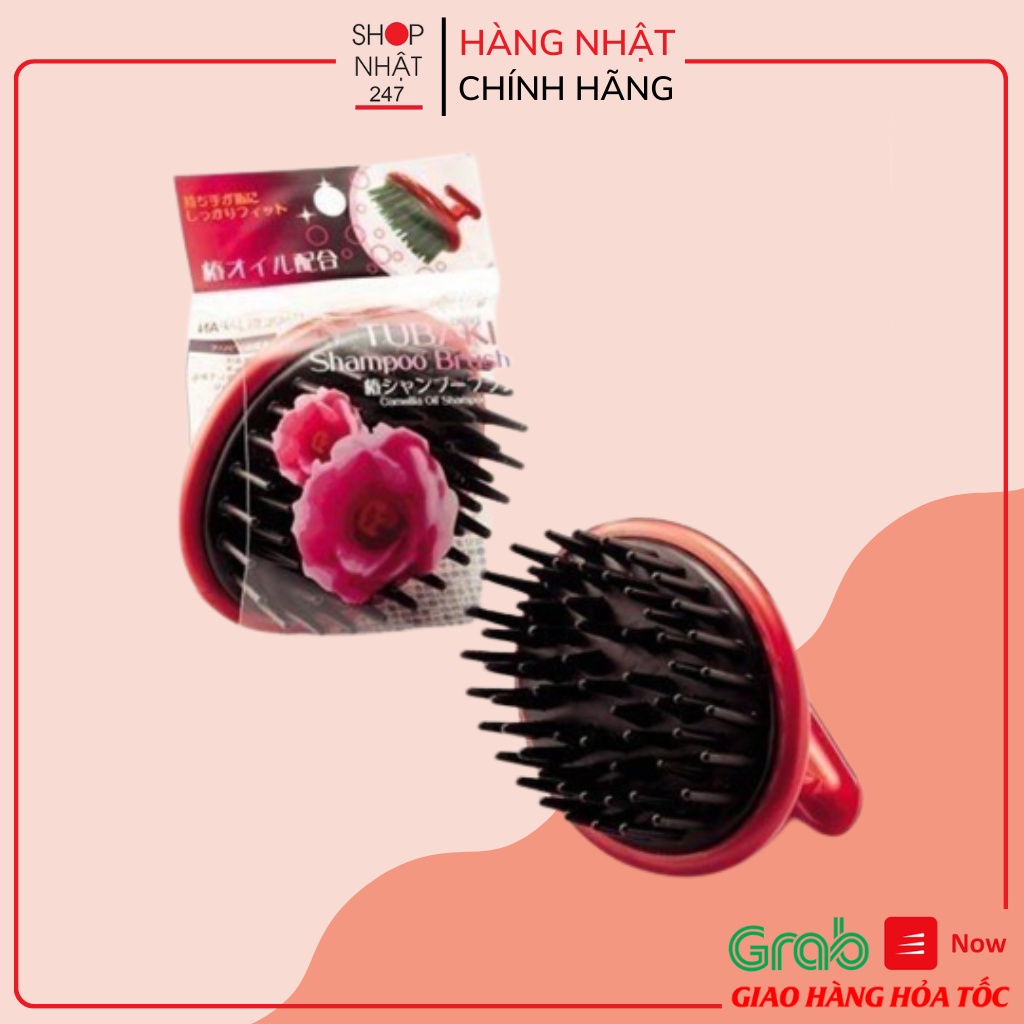[Hỏa Tốc HN] Lược gội đầu massage siêu mềm, kích thích mọc tóc Tsubaki nội địa Nhật Bản