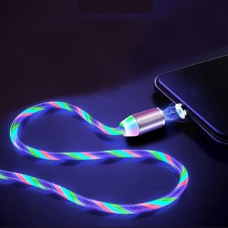 Dây cáp sạc điện thoại có đèn LED phát sáng dành cho Android, Ip, Type-C