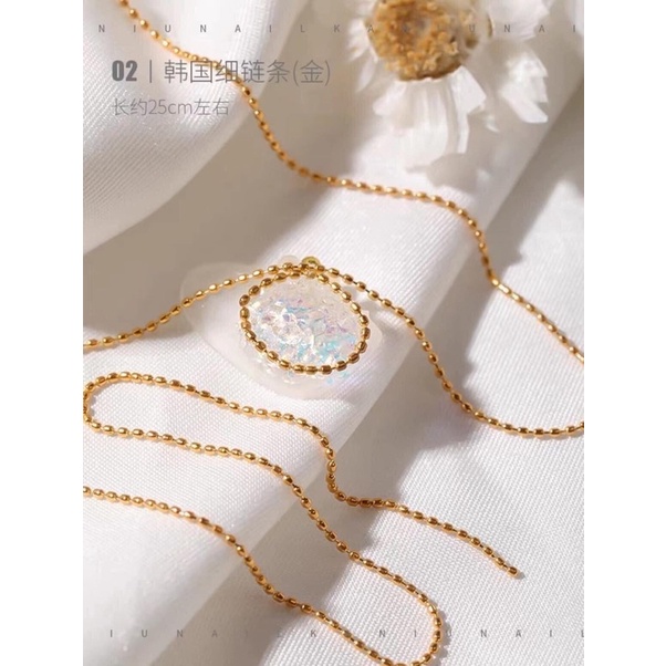 Dây xích bi trang trí móng