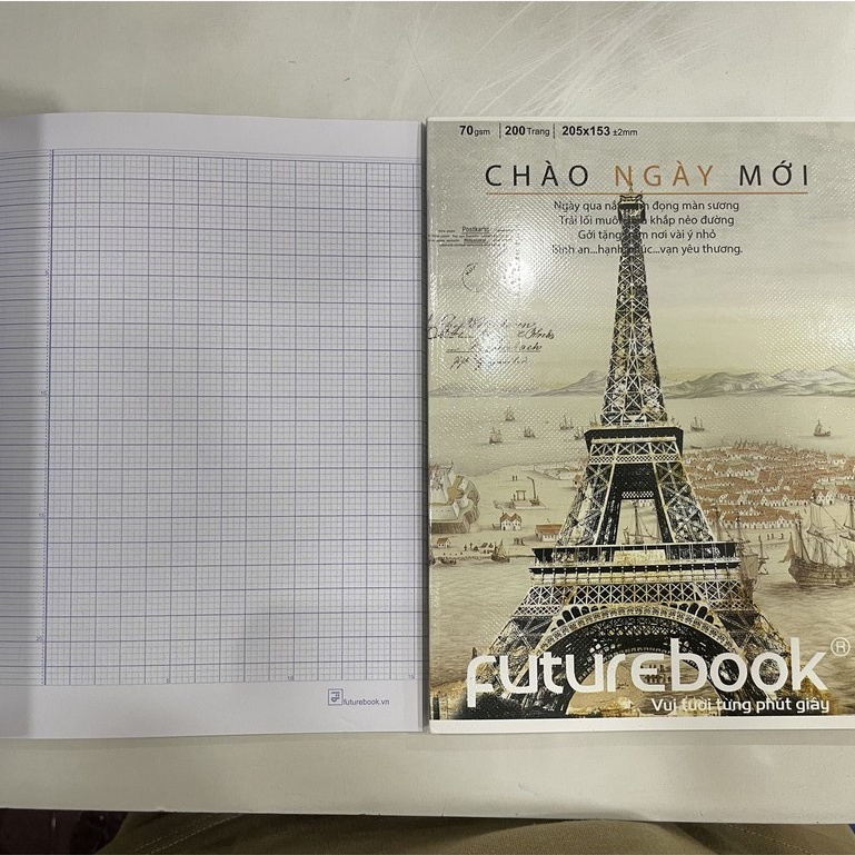 Tập Học Sinh Chào Ngày Mới Futurebook - 4 Ô Ly Vuông (20.5x15.3cm)