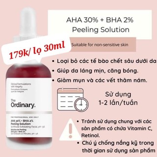 aha 30% + bha 30% ordinary peeling solution