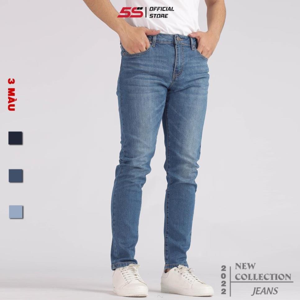 Quần Jean Nam 5S (3 Màu) Cơ Bản, Chất Cotton Cực Mềm Mại, Co Giãn Tốt, Không Bai Xù, Bền Màu, Phom Trẻ Trung (QBD) ! _