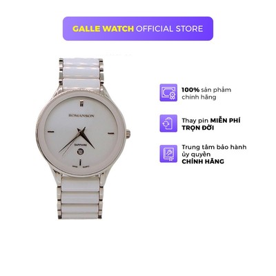 Đồng hồ Romanson Men Watch TM4236MWWH nam mặt kính Sapphire chống nước, máy Thụy Sĩ, vỏ dây Ceramic cao cấp chính hãng