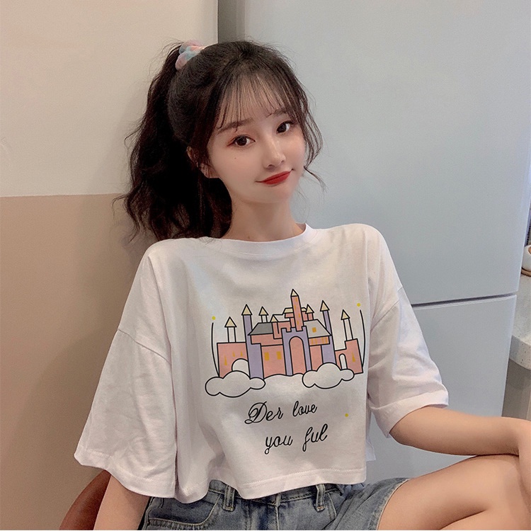 Áo Thun Ngắn Tay Dáng Rộng Thời Trang Hàn Quốc 2022 Cho Nữ