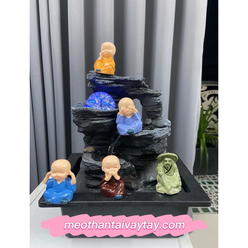 Thác Nước phong thủy để bàn thư giãn, tài lộc Vòng Tròn May Mắn, thác chiêu tài lộc cho Gia , May mắn chiêu tài lộc
