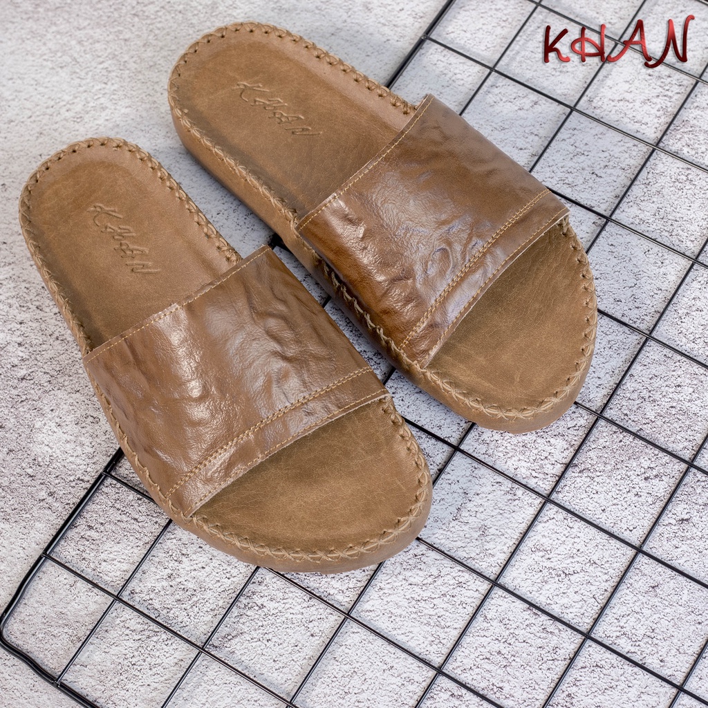 Dép Nam quai ngang , quai ngang da bò cao cấp mã A02