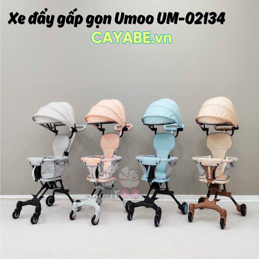 Xe đẩy cho bé gấp gọn, siêu nhẹ, 2 chiều UMOO UM-02134 du lịch gọn nhẹ