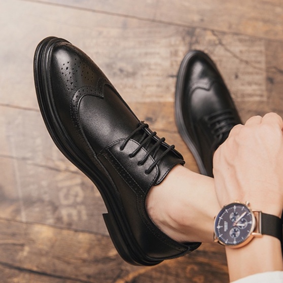 Giày Tây DECEMBER Wingtip Derby Brogues Da Bò Nguyên Tấm- DE3028