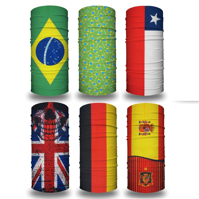 Ý / Germany / Khăn Choàng Cổ Bandana Hình Cờ Tây Ban Nha Dùng Khi Đi Xe Đạp / Xe Máy / Đi Bộ Đường Dài