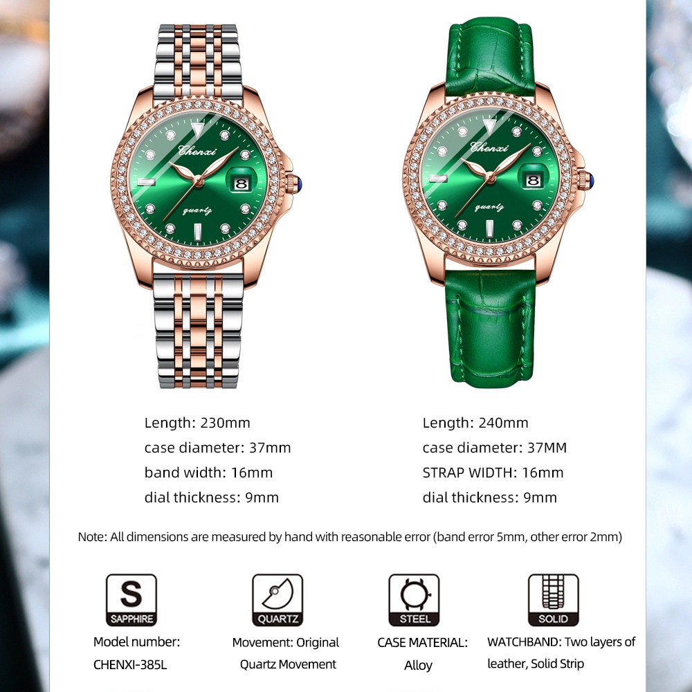 Đồng Hồ CHENXI Bằng Thép Không Gỉ Mạ Vàng Hồng Sang Trọng Chống Thấm Nước Dành Cho Nữ