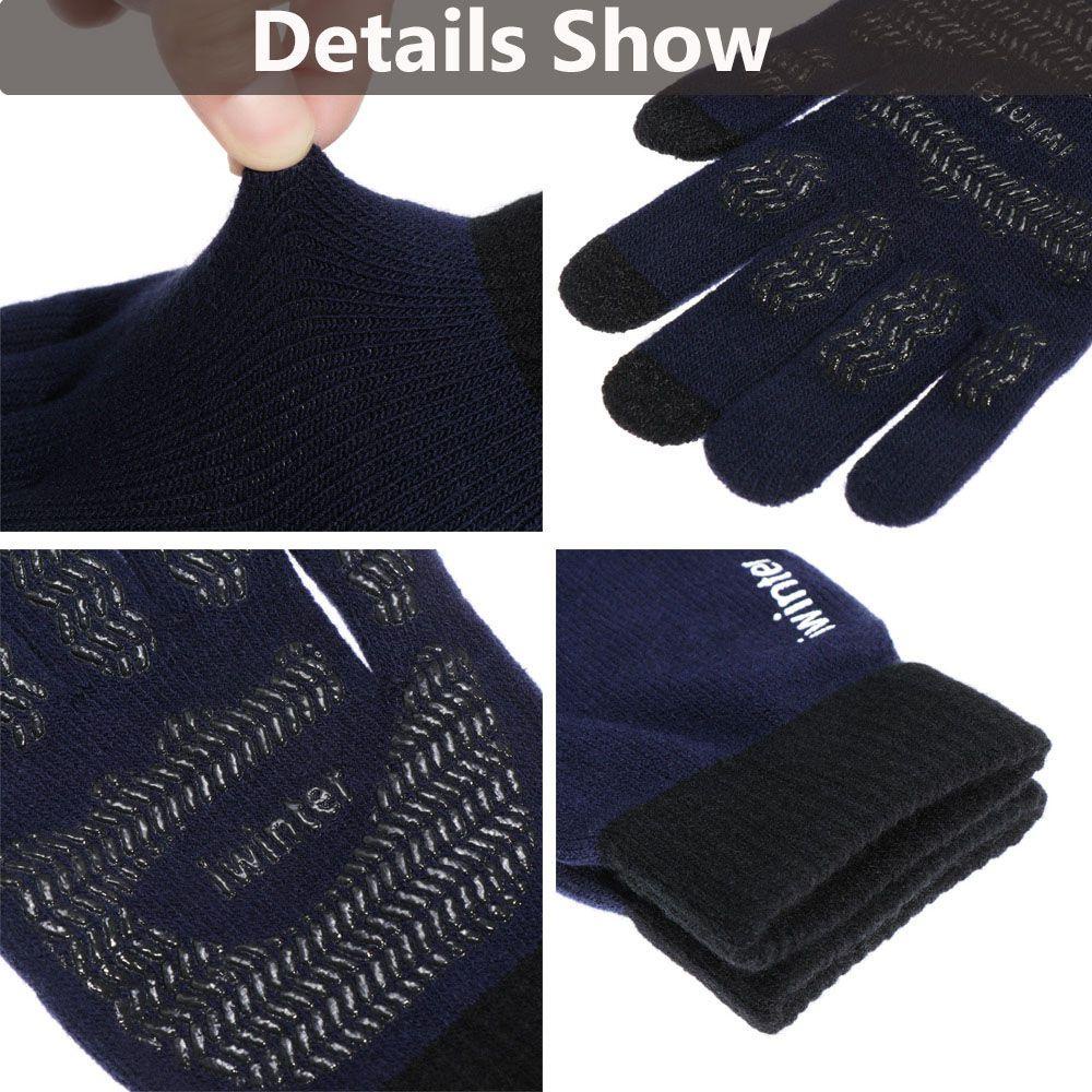 MELODG Đôi Găng Tay Giữ Ấm Cảm Ứng Màn Hình Cho Nam Nữ