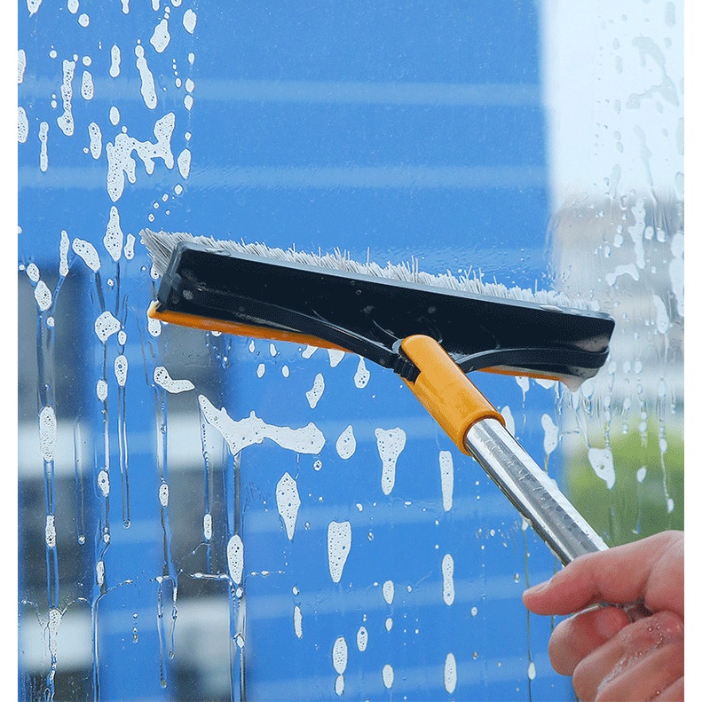 Cây Chà Sàn, Chổi Quét Nước Nhà Tắm Thông Thiết Kế 2 Đầu Gạt, Điều Chỉnh Kích Thước