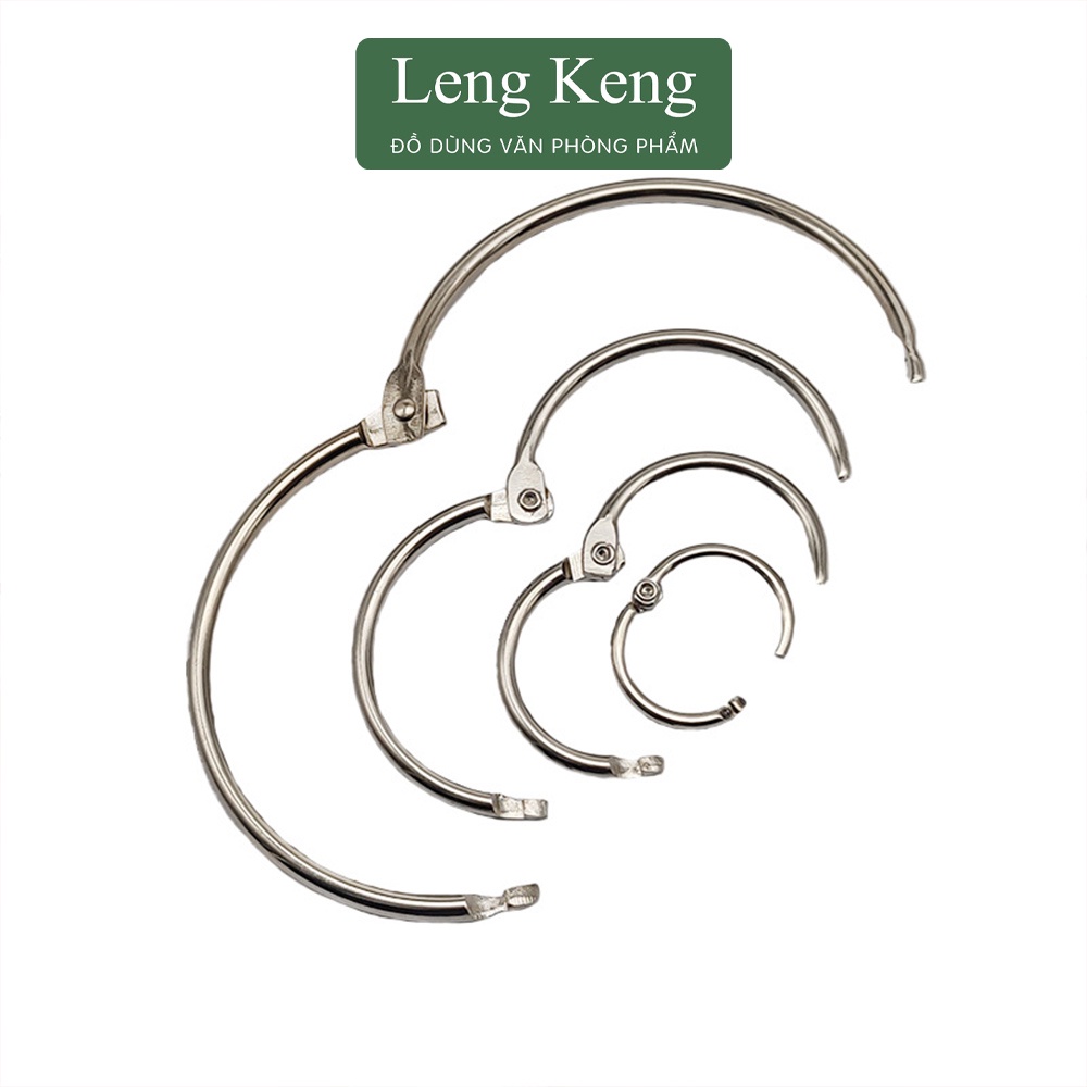 Khoen tròn inox Flashcard văn phòng phẩm Leng Keng đóng gáy sách, nhật kí, sổ, sổ tay
