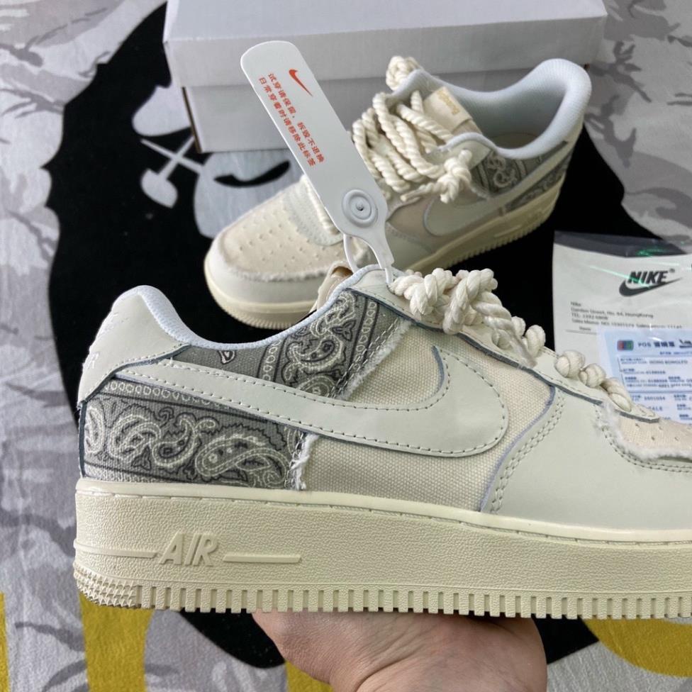 Giày _Nike Air Force 1 thổ cẩm, AF1 Travis bigbag dây thừng hàng SC trung bản Cao Cấp, Full Box Bill tặng box và tất