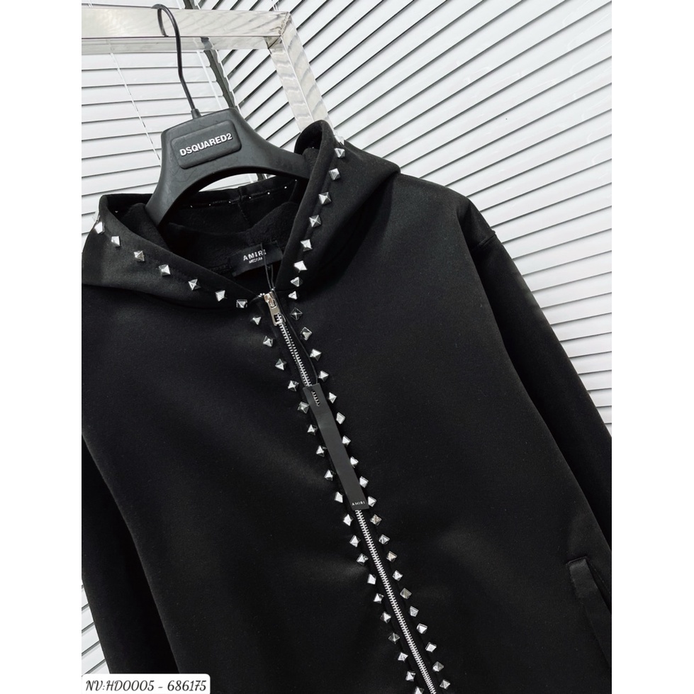 Áo Khoác Hoodie Zip ARIMI Đính Đá Unisex Chất Vải Nỉ Cao Cấp