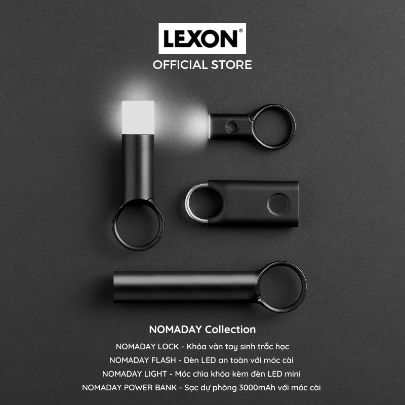 Ổ khóa vân tay LEXON thông minh sinh trắc học - NOMADAY LOCK - Bảo hành chính hãng