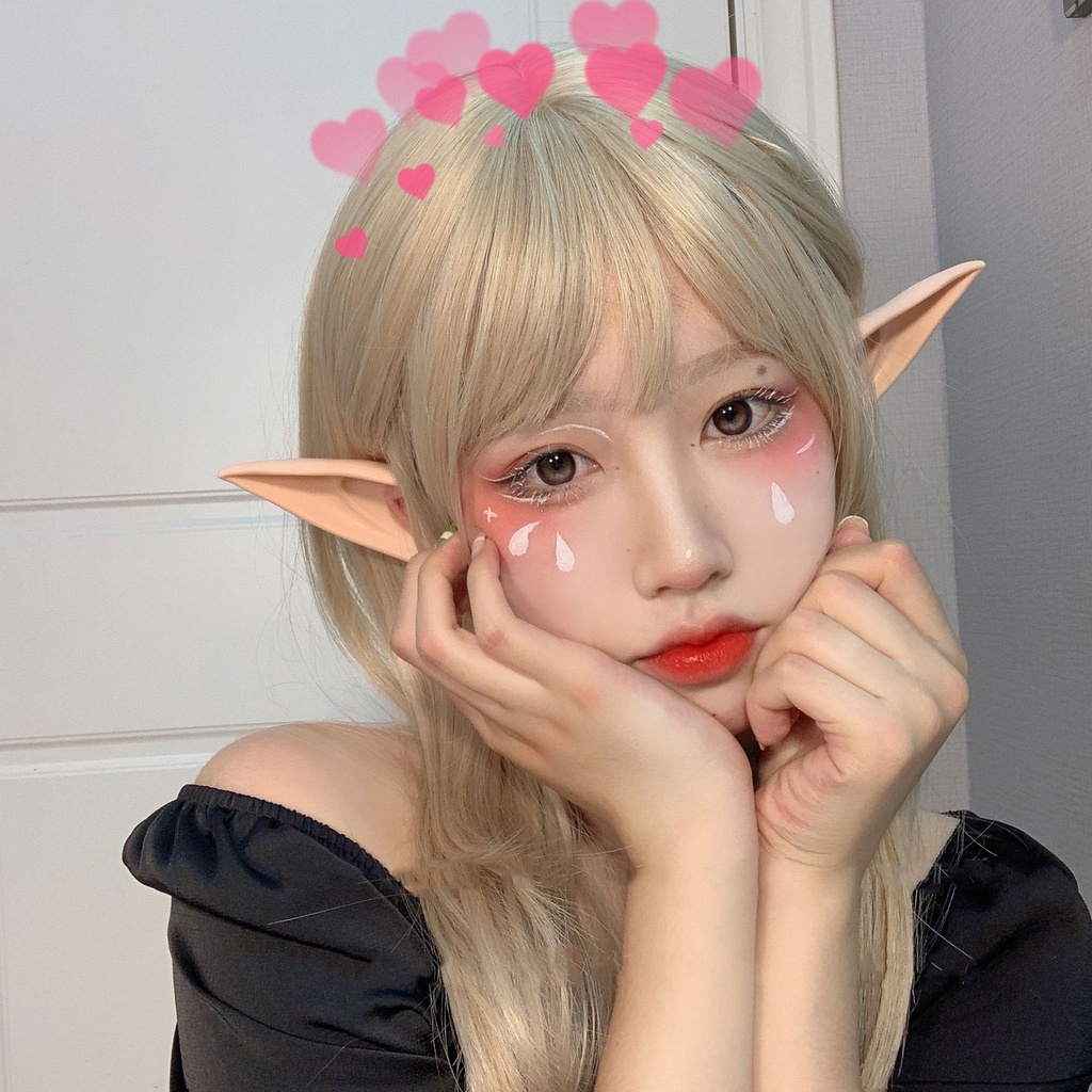 [Magpie] Kẹp Tóc Hình Tai Yêu Tinh Giả Bằng Silicon Mềm Hóa Trang Halloween Dành Cho Trẻ Em