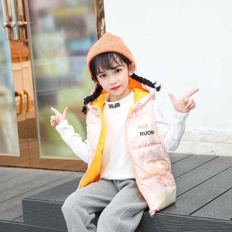 Áo Khoác Phao cotton Dày Không Tay Giữ Ấm Mùa Thu Đông Cho Bé Gái