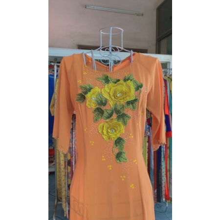 áo lụa cam đào