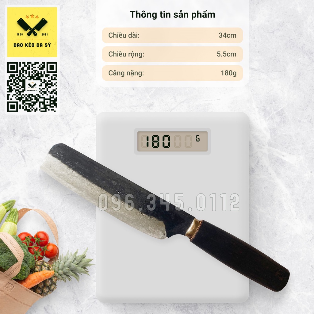 Dao thái thịt, thái rau, gọt hoa quả - Dao Đa Sỹ - 100% Nhíp xe siêu sắc