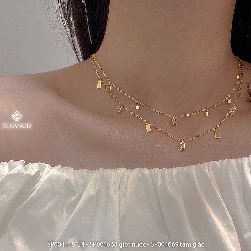 Dây chuyền nữ Eleanor Accessories đính đá sợi mảnh phụ kiện trang sức thanh lịch sang trọng