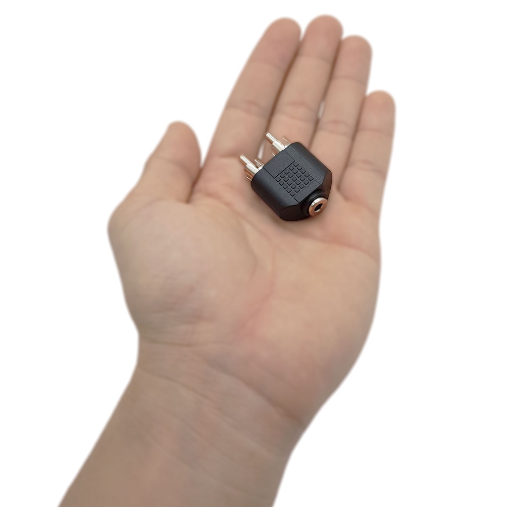 Đầu chuyển đổi 3.5mm cái sang 2 đầu bông sen RCA đực