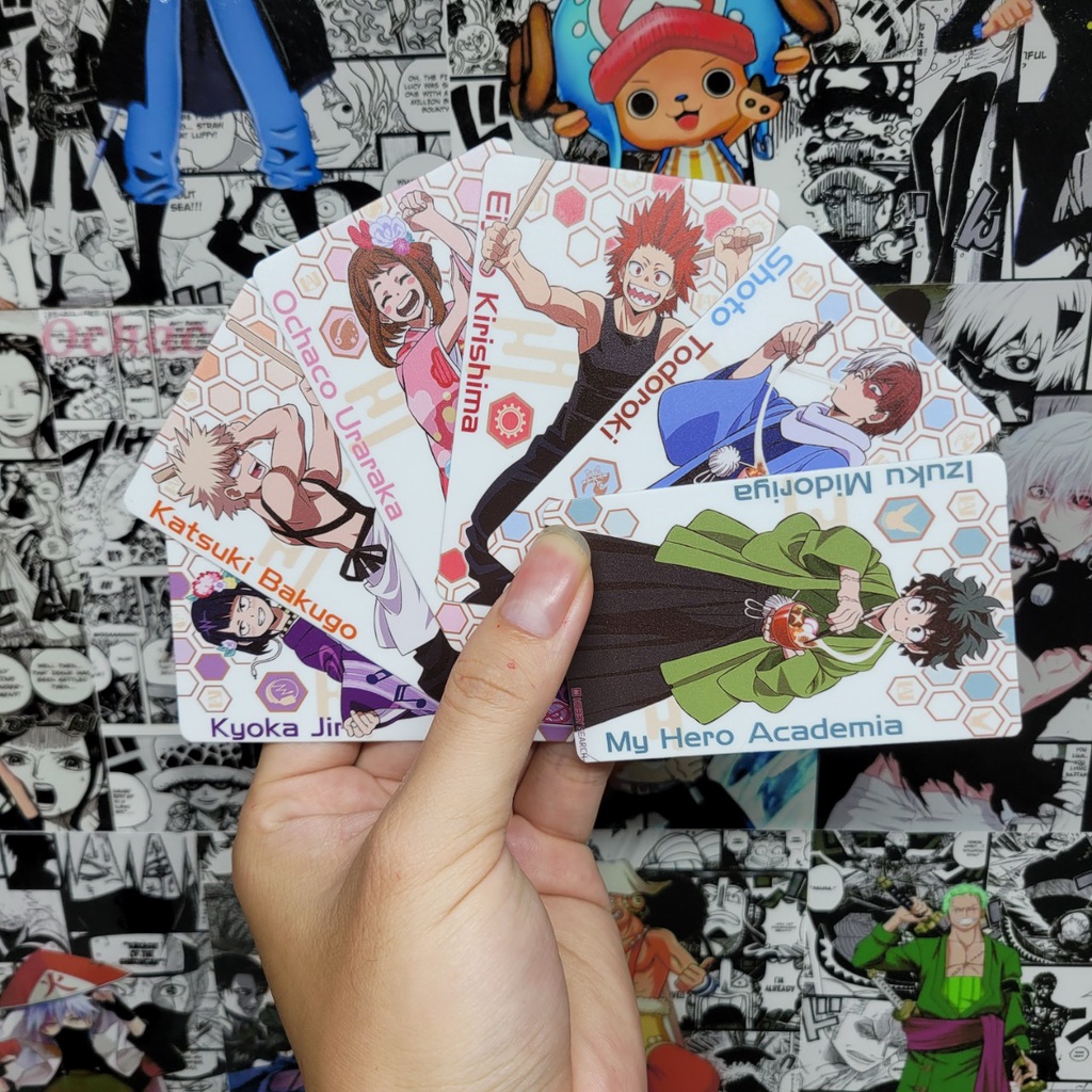 Thẻ Card Bo Góc Nhân Vật My Hero Academia bản Lễ Hội - Thẻ Bìa Cứng - Photocard - Cán Màng Nhám Đẹp