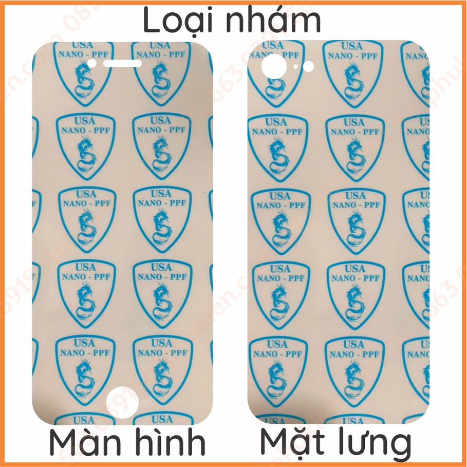 Dán dẻo PPF iphone se 2020 iphone se 2022 loại trong, nhám, da cá sấu dành cho màn hình, mặt lưng, lưng bo viền