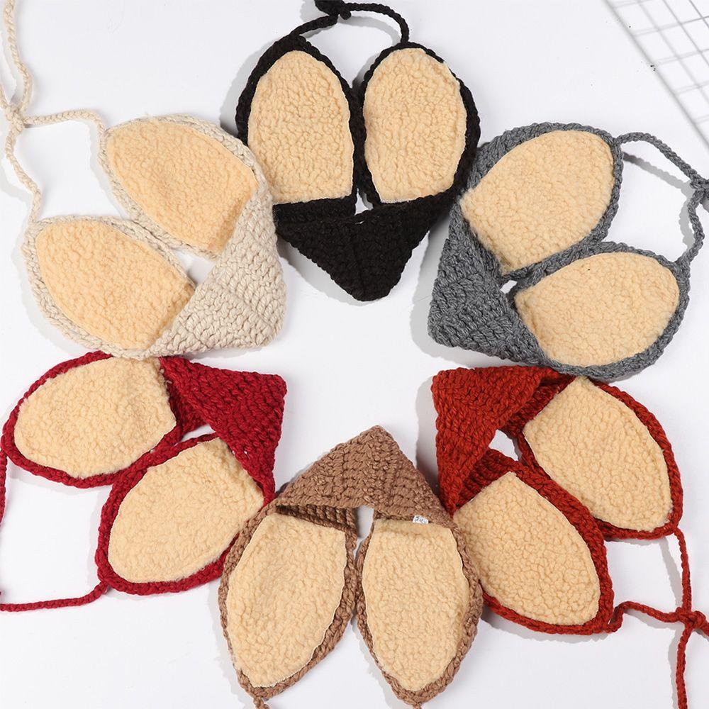 Layor1 Chụp Tai Dệt Kim Bảo Vệ Tai Phối Dây Rút Thời Trang Cho Nữ