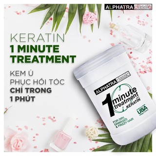 Kem ủ tóc Alphatra keratin 1 phút phục hồi siêu tốc 1500nl