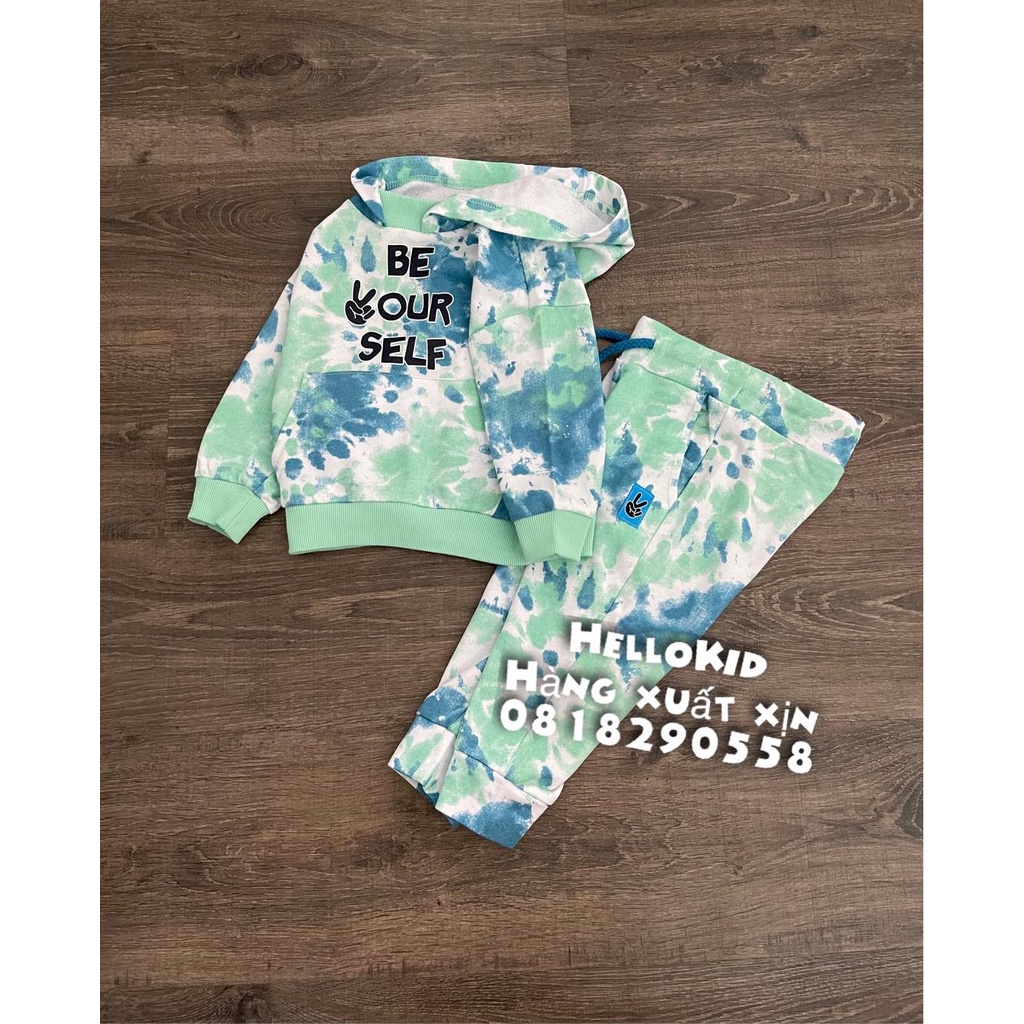 B543 - Bộ nỉ da cá loang yourself bé trai& bé gái