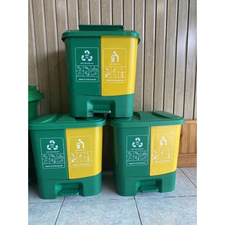 Thùng rác nắp bật 2 ngăn cỡ lớn 40l