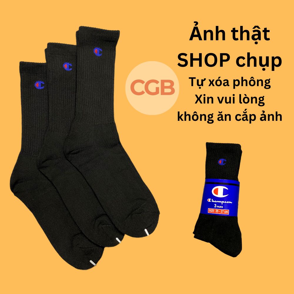Vớ/Tất 𝗖𝗛𝗔𝗠𝗣𝗜𝗢𝗡 Cổ Cao - Công Nghệ Thấm hút mồ hôi cực tốt