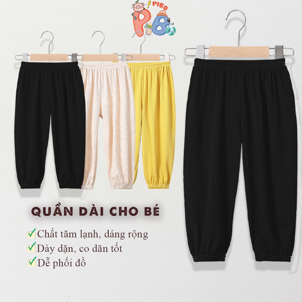 Quần Dài Bom Chất Tăm 3 Màu Dễ Thương Mùa Thu Đông Bé Trai Bé Gái 7-19Kg