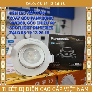 Đèn âm trần XOAY GÓC Panasonic 7W/D80 Spotlight DN Series góc chiếu 60 độ, Chỉnh Góc Chiếu Điểm.