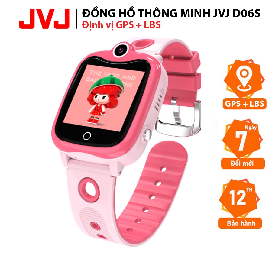 Đồng hồ định vị thông minh D06S JVJ Cho Trẻ Em, Định Vị GPS+LBS, Kết nối mạng 4G -Bảo Hành 12 Tháng