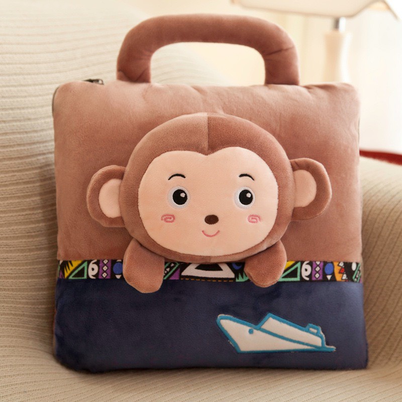 Chăn Gối Hoạt Hình Đa Năng 2 Trong 1 Cho Dân Văn Phòng - Chăn Gối Cho Bé Đi Học