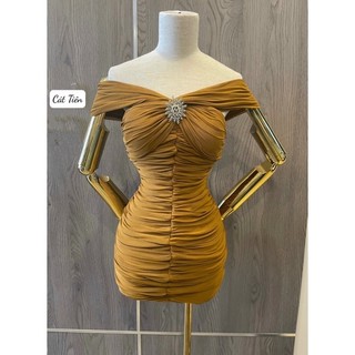 Váy body lưới nhún