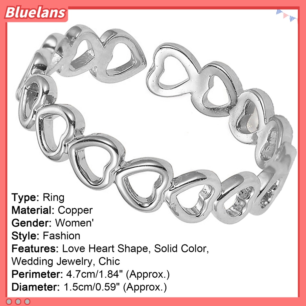 Nhẫn Cưới Bằng Đồng Hình Trái Tim Rỗng Thanh Lịch 48h