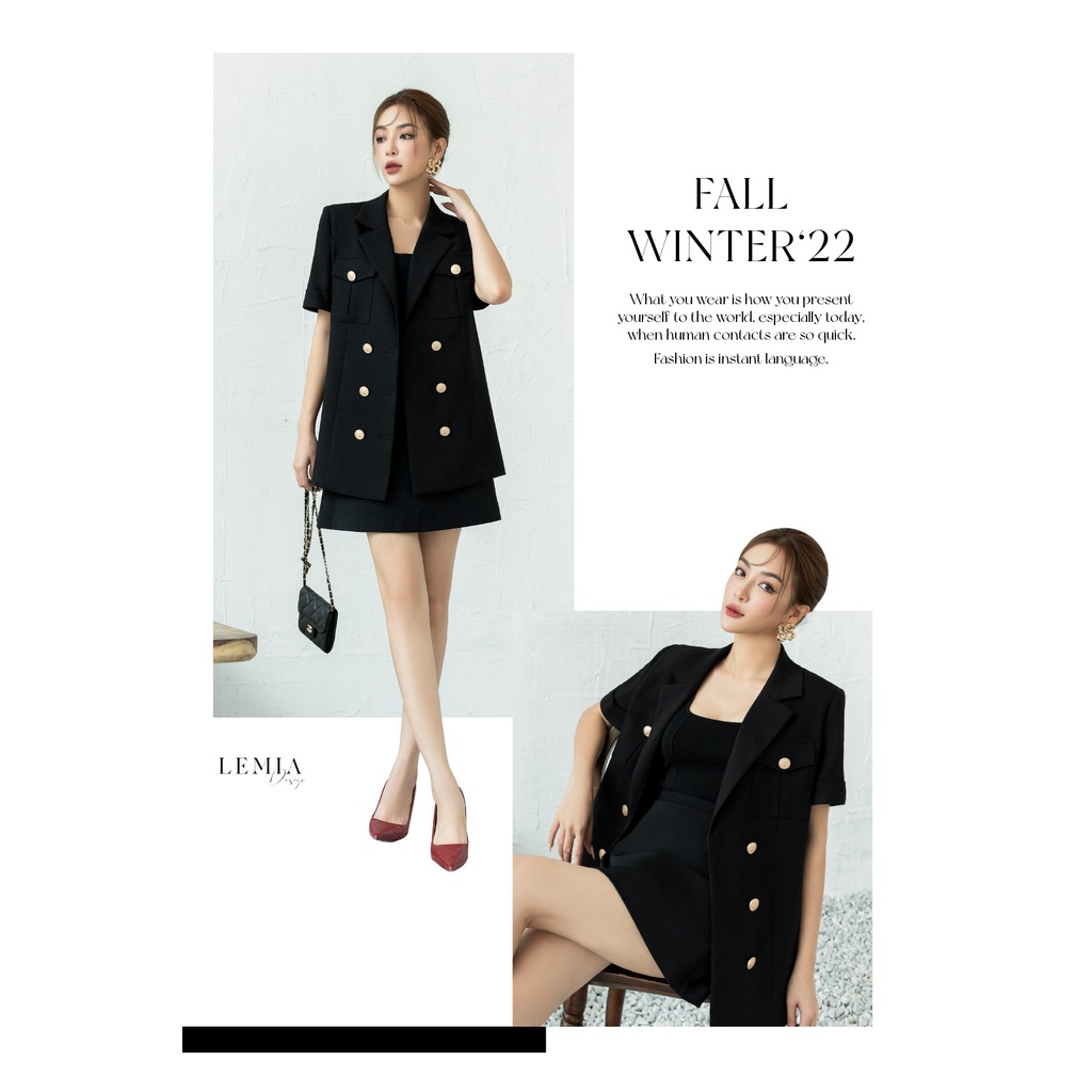 Áo Vest Nữ Tay Lửng Thời Trang Thanh Lịch Sang Trọng By LEMIA Design - 22AV030