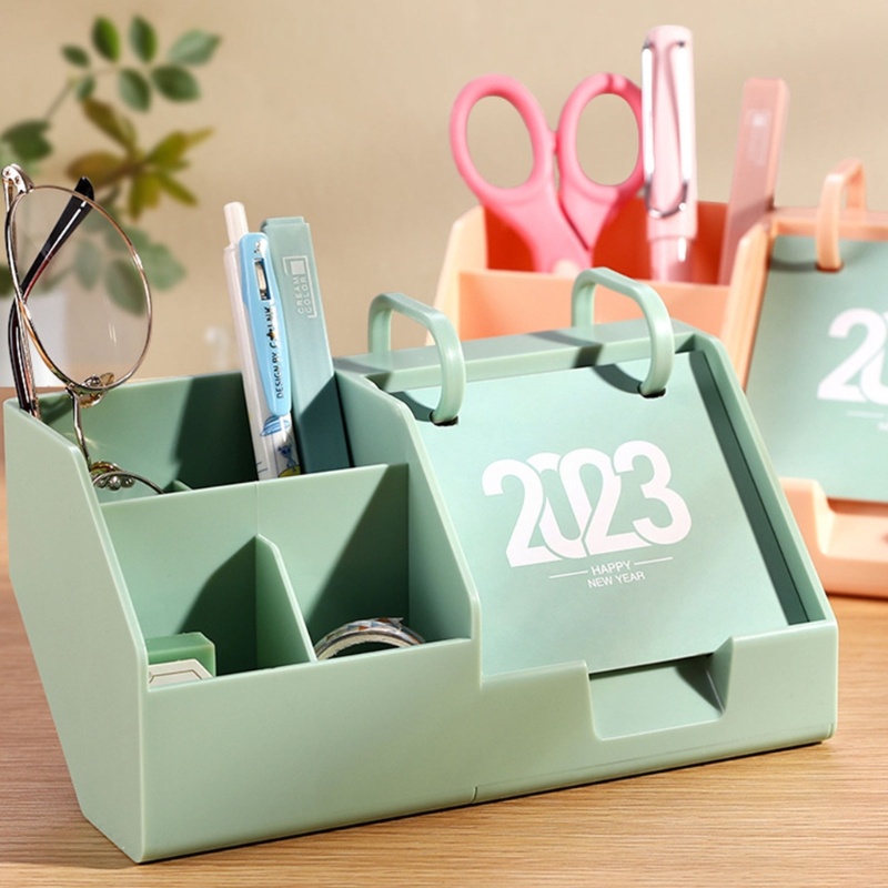 Lịch Lên Kế Hoạch Năm 2023 Kèm Giá Đỡ Bút Và Ngăn Đựng Bút